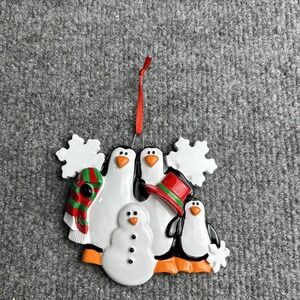 Christmas Holiday Ornament Penguin Family Of Three Can Be‎ Personalized New